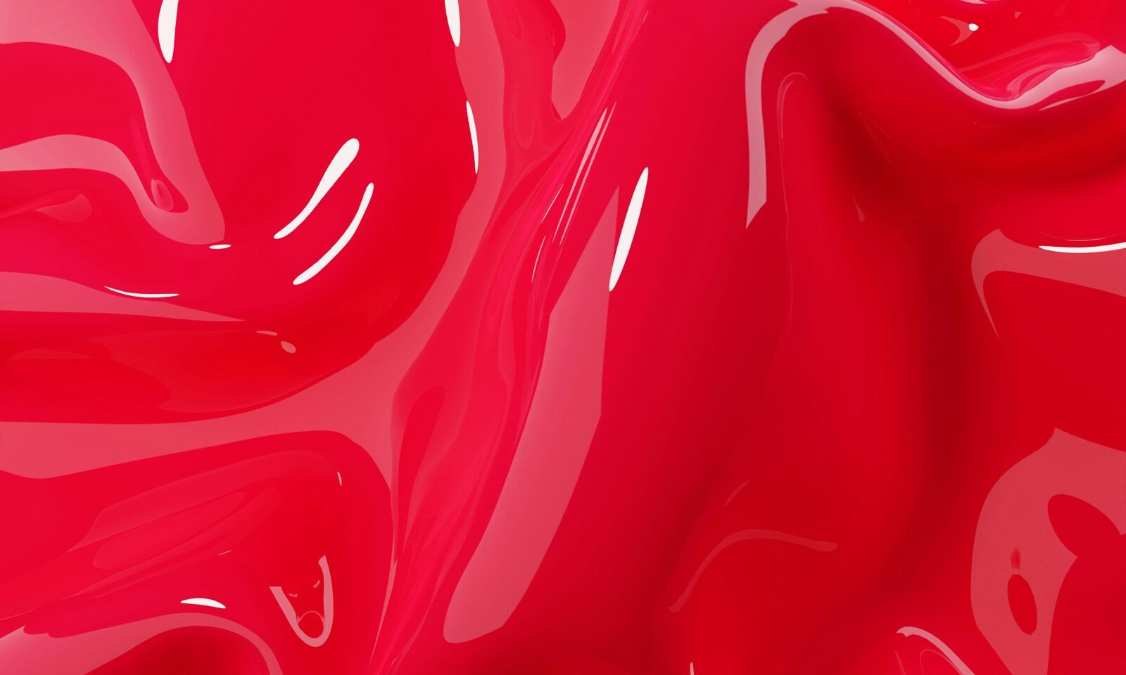 Glossy red liquid resin surface showing smooth self-leveling finish for UV dome coating applications